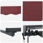 Preview: Elektrische Semi-Kassetten-Markise Bordeauxrot 400x300 cm