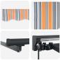 Preview: Einziehbare Markise Marineblau 400x300 cm Metall und Stoff