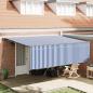Preview: ARDEBO.de - Einziehbare Markise Blau und Weiß Anthrazit 450 × 300 cm