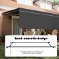 Preview: Einziehbare Markise Anthrazit Grau 450 × 300 cm