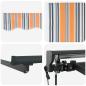 Preview: Einziehbare Markise Marineblau 450x300 cm Aluminium und Stoff
