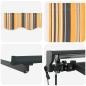 Preview: Einziehbare Markise Marineblau 500x300 cm Metall und Stoff