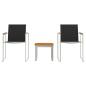 Preview: Outdoortisch-Set 3 pcs Teak-Massivholz