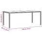Preview: Garten Essgruppe 7 pcs Braun 190 x 90 x 75 cm Poly-Rattan