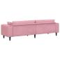 Preview: Samt Sofa mit Kissen mit Kissen Rosa 209 cm Samt