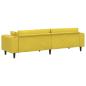 Preview: Samt Sofa mit Kissen mit Kissen Gelb 210 cm Samt