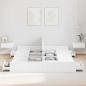 Preview: Bett mit Stauraum Weiß 200 x 200 cm Wuchsplatte und Spanplatte