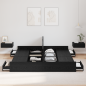 Preview: Bett mit Stauraum mit Schubladen mit Kopfteil mit Speicher Schwarze Eiche 200 x 200 cm