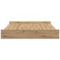 Preview: Bett mit Stauraum Eiche handwerklich 200 x 200 cm