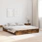 Preview: ARDEBO.de - Bett mit Stauraum mit Schubladen mit Kopfteil mit Speicher Räuchereiche 180 x 200 cm
