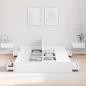 Preview: Bett mit Stauraum Weiß 150 x 200 cm Wuchsplatte und Spanplatte