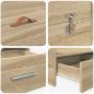 Preview: Bett mit Stauraum mit Schubladen mit Kopfteil mit Speicher Sonoma Eiche 150 x 200 cm
