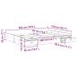 Preview: Bett mit Stauraum Eiche handwerklich 150 x 200 cm