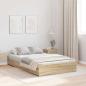 Preview: ARDEBO.de - Bett mit Stauraum Sonoma Eiche 120 x 200 cm Holzwerkstoff