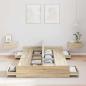 Preview: Bett mit Stauraum Sonoma Eiche 120 x 200 cm Holzwerkstoff