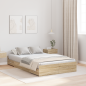 Preview: Bett mit Stauraum Sonoma Eiche 120 x 200 cm Holzwerkstoff