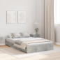 Preview: Bett mit Stauraum Betongrau 120 x 200 cm Melaminplatte