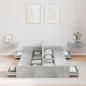 Preview: Bett mit Stauraum Betongrau 120 x 200 cm Melaminplatte