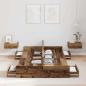 Preview: Bett mit Stauraum mit Schubladen mit Kopfteil mit Speicher Altholz 120 x 200 cm Holz