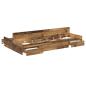 Preview: Bett mit Stauraum mit Schubladen mit Kopfteil mit Speicher Altholz 120 x 200 cm Holz