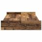 Preview: Bett mit Stauraum mit Schubladen mit Kopfteil mit Speicher Altholz 120 x 200 cm Holz