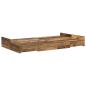 Preview: Bett mit Stauraum mit Schubladen mit Kopfteil mit Speicher Altholz 120 x 200 cm Holz