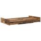 Preview: Bett mit Stauraum mit Schubladen mit Kopfteil mit Speicher Altholz 120 x 200 cm Holz
