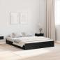 Preview: ARDEBO.de - Bett mit Stauraum Schwarze Eiche 140 x 190 cm Holzwerkstoff