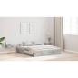 Preview: Bett mit Stauraum Betongrau 135 x 190 cm Holzwerkstoff