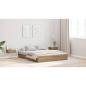 Preview: Bett mit Stauraum Eiche handwerklich 135 x 190 cm Melamin