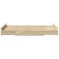 Preview: Bett mit Stauraum mit Schubladen mit Kopfteil mit Speicher Sonoma Eiche 120 x 190 cm MDF