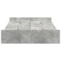 Preview: Bett mit Stauraum mit Schubladen mit Kopfteil mit Speicher Betongrau 120 x 190 cm MDF
