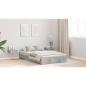 Preview: Bett mit Stauraum mit Schubladen mit Kopfteil mit Speicher Betongrau 120 x 190 cm MDF