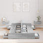 Preview: Stauraum-Bettgestell Grau Sonoma Grau Sonoma 120 x 190 cm
