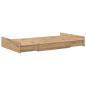Preview: Bett mit Stauraum Eiche handwerklich 120 x 190 cm Melaminplatte