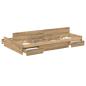 Preview: Bett mit Stauraum Eiche handwerklich 120 x 190 cm Melaminplatte