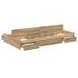 Preview: Bett mit Stauraum Eiche handwerklich 120 x 190 cm Melaminplatte