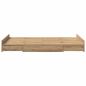 Preview: Bett mit Stauraum Eiche handwerklich 120 x 190 cm Melaminplatte