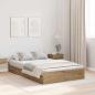 Preview: Bett mit Stauraum Eiche handwerklich 120 x 190 cm Melaminplatte