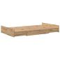 Preview: Bett mit Stauraum Eiche handwerklich 120 x 190 cm Melaminplatte