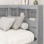 Preview: Stauraum-Kopfteil mit Regal mit Kopfteil mit Speicher Grau Sonoma 80 cm Holzwerkstoff