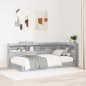 Preview: Stauraum-Kopfteil mit Regal mit Kopfteil mit Speicher Grau Sonoma 80 cm Holzwerkstoff