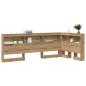 Preview: Stauraum-Kopfteil mit Regal mit Kopfteil mit Speicher Eiche handwerklich 80 cm Holz