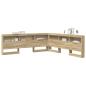 Preview: Stauraum-Kopfteil mit Regal Sonoma Eiche 200 cm Holzwerkstoff