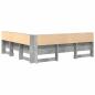 Preview: Stauraum-Kopfteil mit Regal mit Kopfteil mit Speicher Betongrau 200 cm Holzwerkstoff