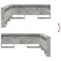 Preview: Stauraum-Kopfteil mit Regal mit Kopfteil mit Speicher Betongrau 200 cm Holzwerkstoff