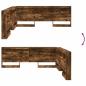 Preview: Stauraum-Kopfteil mit Regal Räuchereiche 200 cm Holzwerkstoff
