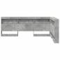 Preview: Stauraum-Kopfteil mit Regal mit Kopfteil mit Speicher Betongrau 120 cm Holzwerkstoff