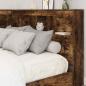 Preview: Stauraum-Kopfteil mit Regal Räuchereiche 120 cm Holzwerkstoff