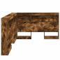 Preview: Stauraum-Kopfteil mit Regal Räuchereiche 120 cm Holzwerkstoff